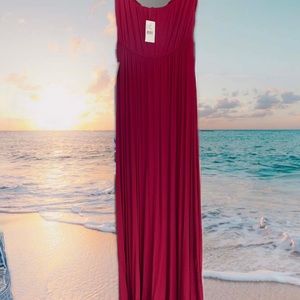 West Kei Strapless Maxi Dress XL in Wine